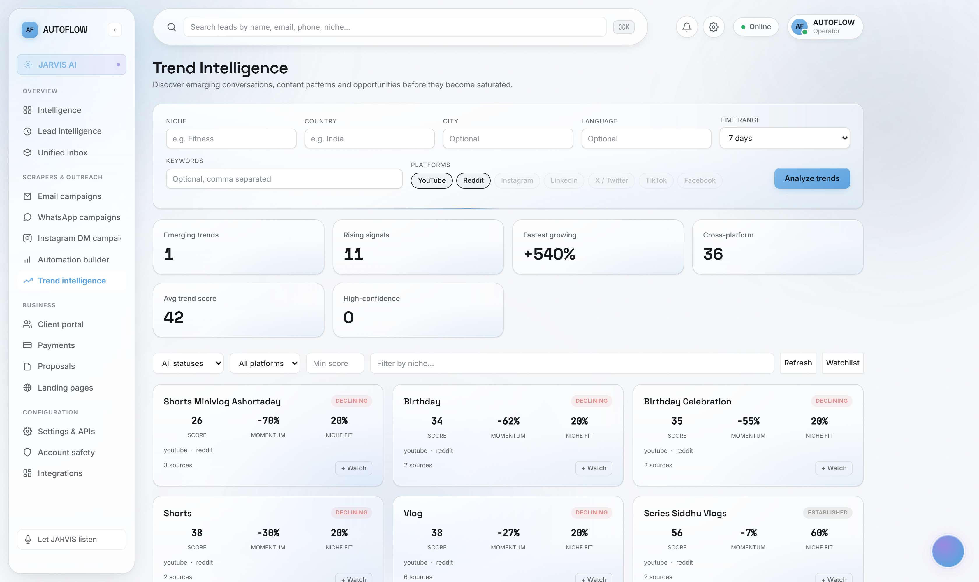 AUTOFLOW AI qualification view