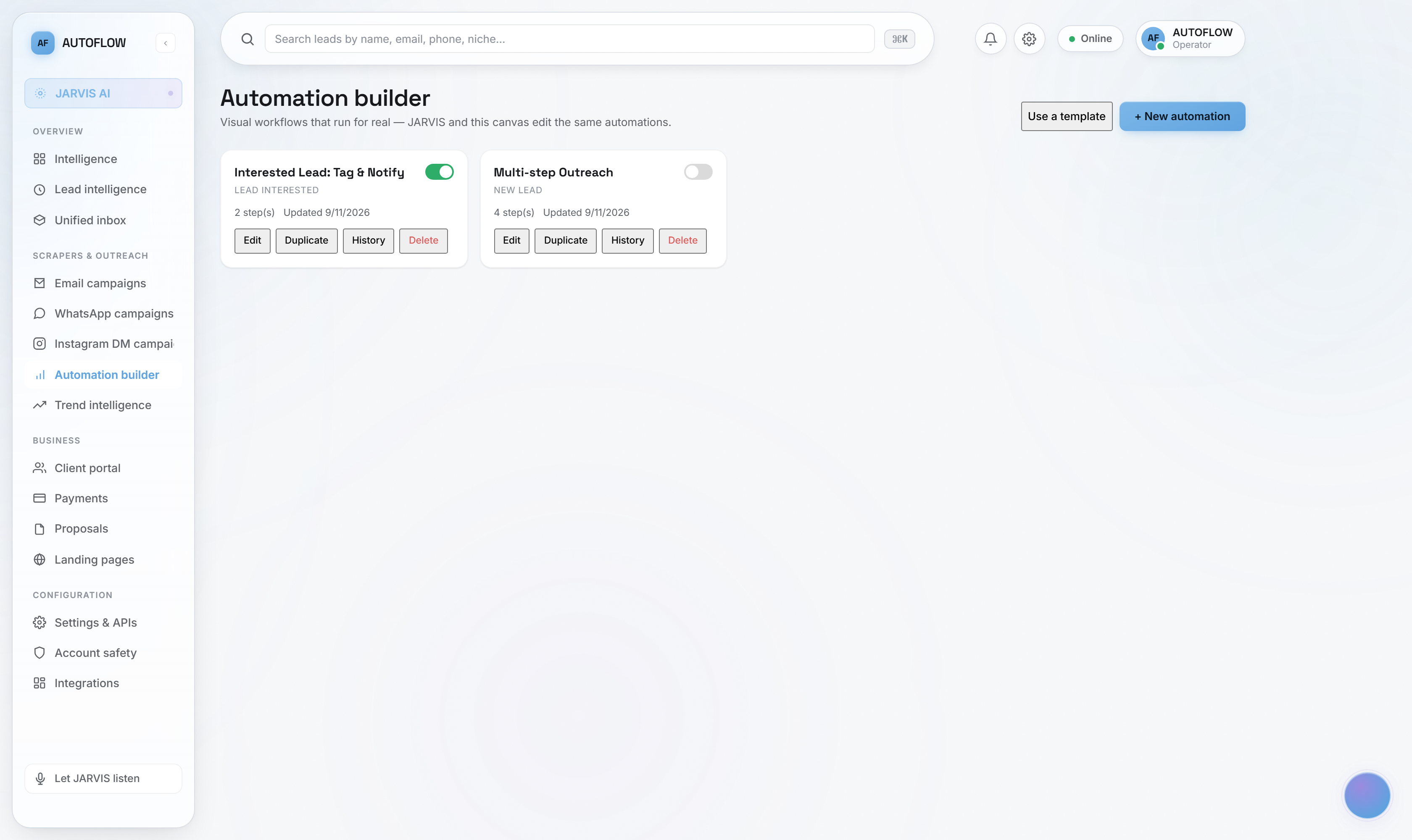 AUTOFLOW automation builder